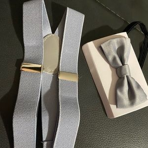 Bow tie and suspenders.